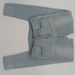 American Eagle Light 360 deg Super Stretch Jeggings (Size 4 Long)